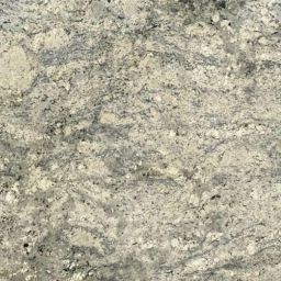 Bianco Romano Granite Slab is mostly shades of Whites, Beige and Grey with small darker flecks of browns and blacks.